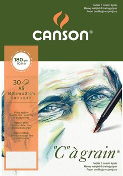 Sketchbook Canson Pad Càgrain A5 180 g White Sketchbook - 1