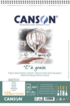 Sketchbook Canson Sp Càgrain A3 125 g White Sketchbook - 1