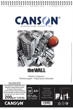 Carnet de croquis Canson Sp The Wall 43,7 x 29,7 cm 200 g White Carnet de croquis - 1