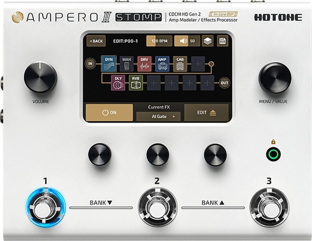 HOTONE Ampero ⅱ Stomp + Ampero Control Hotone Ampero II Multiefekt gitarowy - Muziker