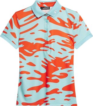 Camiseta polo J.Lindeberg Tour Tech Print Womens Polo Neptune Atomizer S Camiseta polo - 1
