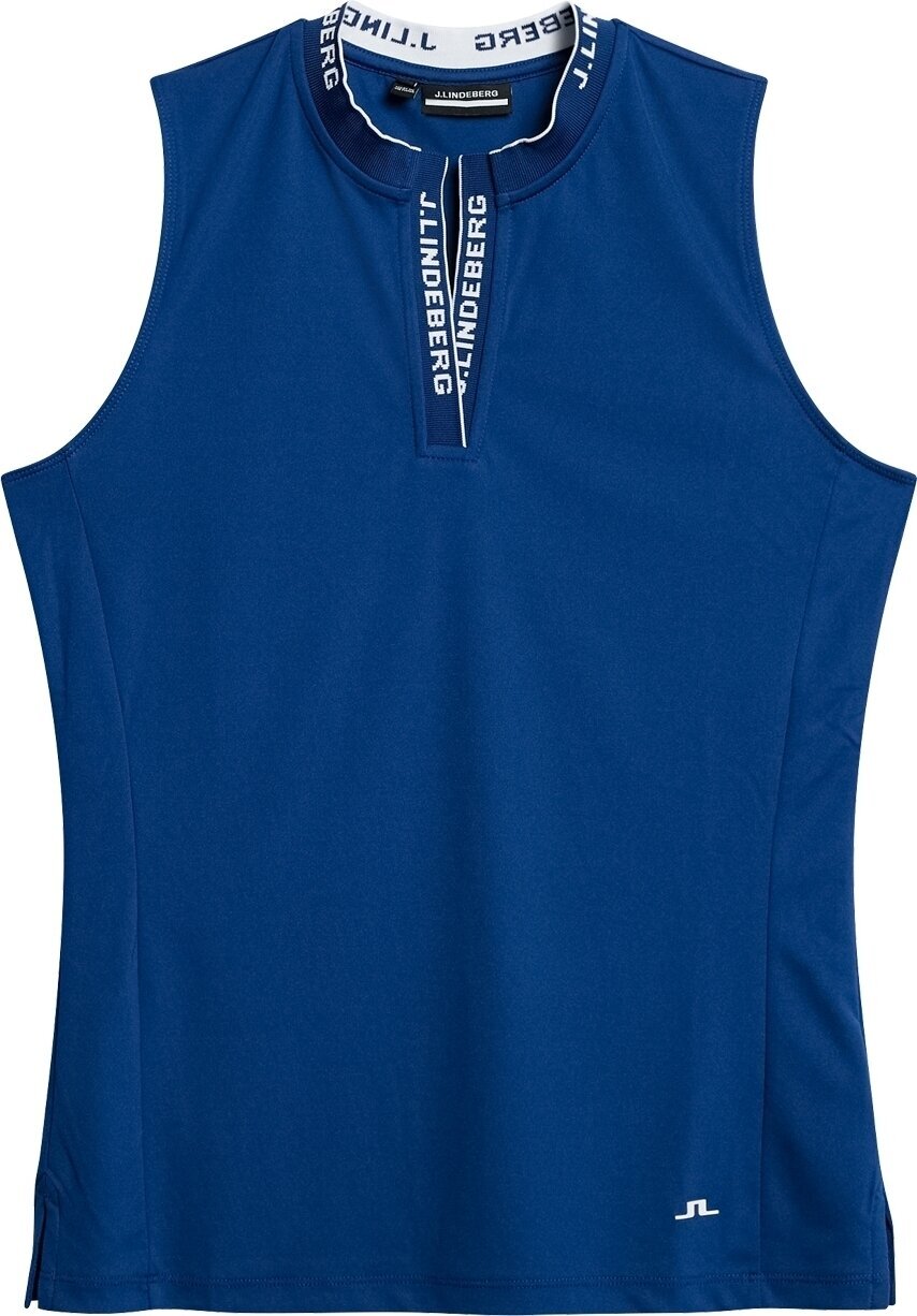 Риза за поло J.Lindeberg Leya Sleeveless Estate Blue L Риза за поло