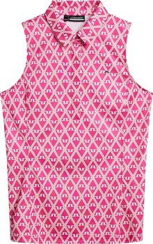 Polo Shirt J.Lindeberg Dena Print Sleeveless Golf Fuchsia Purple XS Polo Shirt - 1