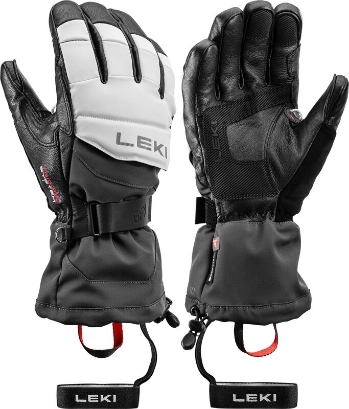 Ski Gloves Leki Griffin Thermo 3D Black/Graphite/Sand 7 Ski Gloves