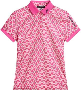 Polo Shirt J.Lindeberg Tour Tech Print Womens Fuchsia Purple XS Polo Shirt - 1