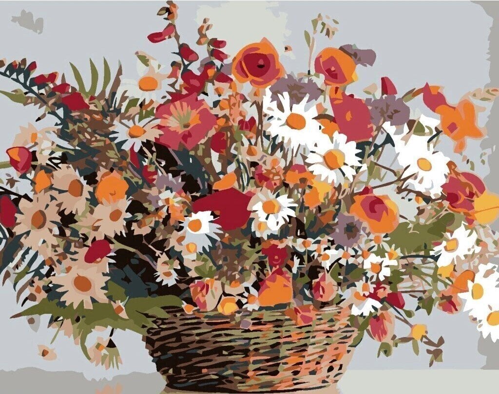 Painting by Numbers Zuty Painting by Numbers Wildflowers In A Basket