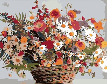 Malování podle čísel Zuty Malování podle čísel Polní květiny v košíku - 1