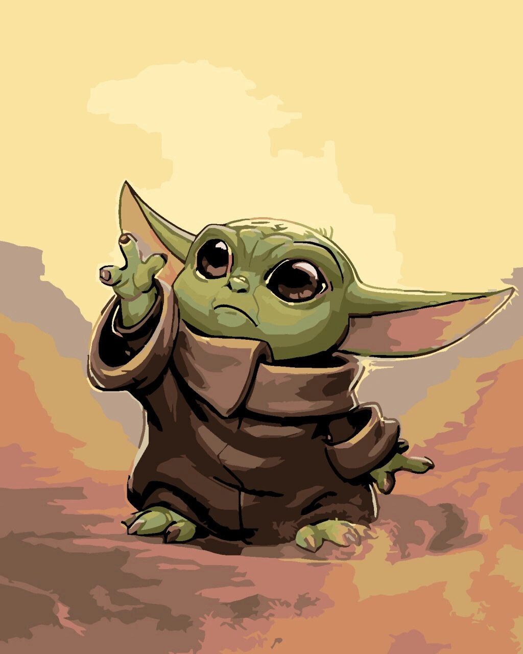 Pintura por números Zuty Pintura por números Baby Yoda