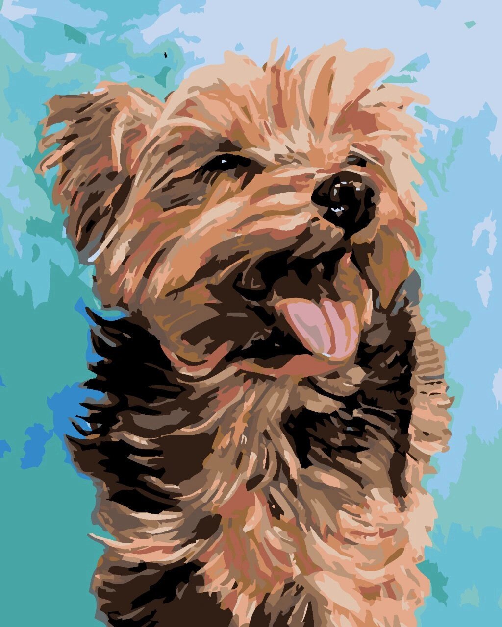 Pintura por números Zuty Pintura por números Happy Yorkshire Terrier