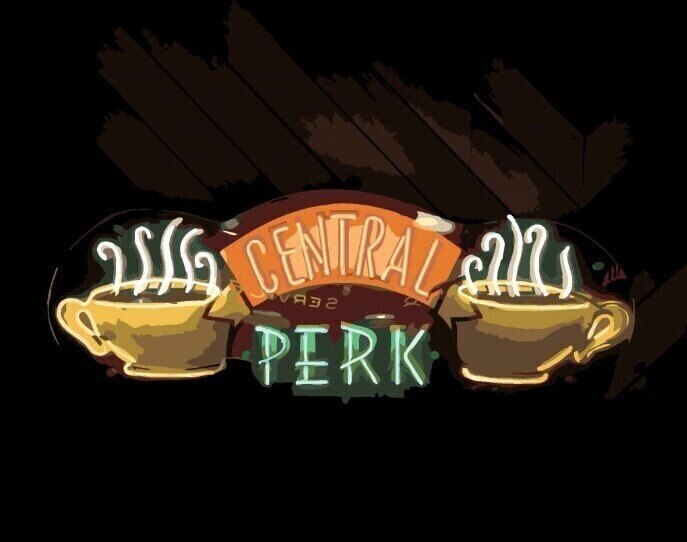 Malen nach Zahlen Zuty Malen nach Zahlen Central Perk Neon (Freunde)