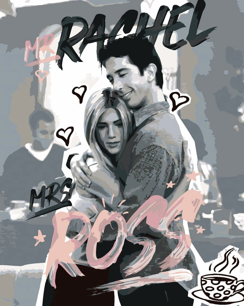 Maalaa numeroiden mukaan Zuty Maalaa numeroiden mukaan Ross And Rachel Ii (Friends)