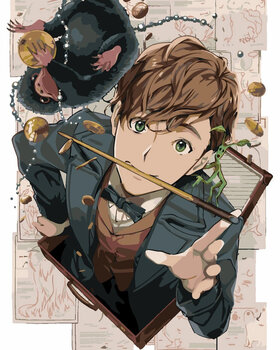 Painting by Numbers Zuty Painting by Numbers Cartoon Of Newt Scamander, Bowtruckle Pickett And Niffler (Fantastic Beasts) - 1