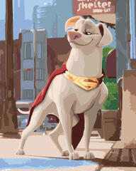 Malowanie po numerach Zuty Malowanie po numerach Krypto o psotnym spojrzeniu (DC League Of Super-Pets)