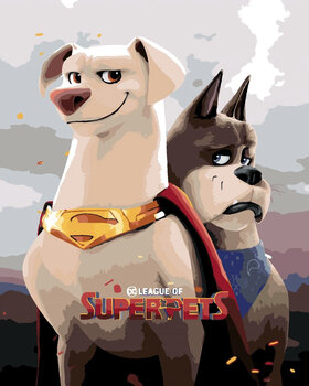 Maling efter tal Zuty Maling efter tal Krypto and Ace (DC League Of Super-Pets) - 1