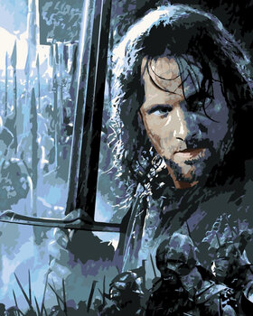 Picturi pe numere Zuty Picturi pe numere Aragorn și bătălia de la Helm's Hollow (Stăpânul Inelelor) - 1