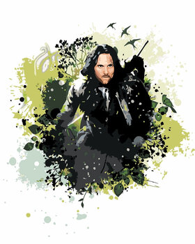 Pintura por números Zuty Pintura por números Painted Aragorn Ii (Lord Of The Rings) - 1