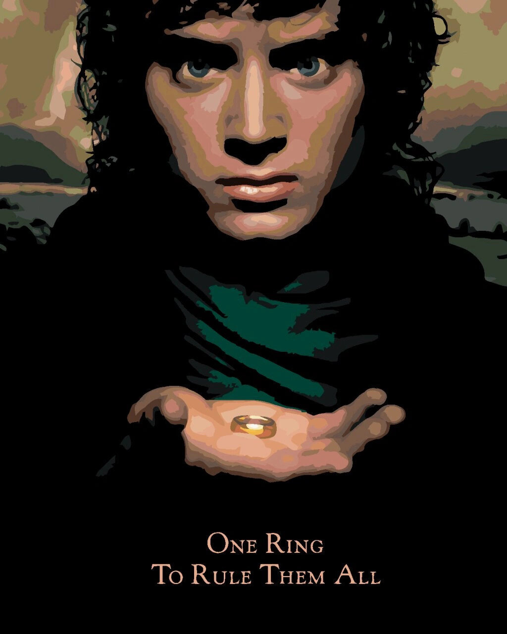 Målning med siffror Zuty Målning med siffror Frodo med ringen (Ringens Herre)