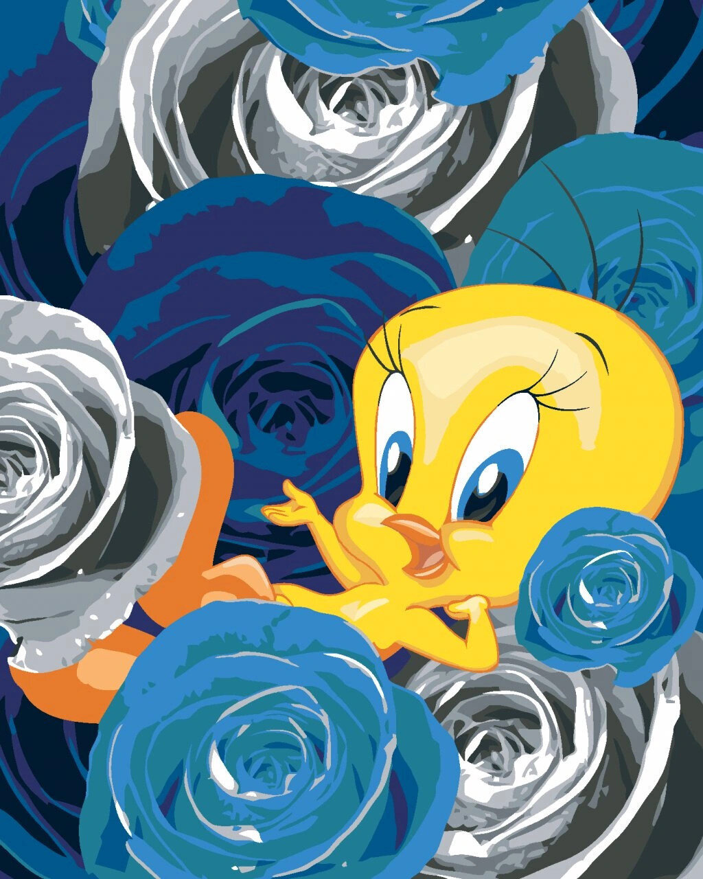 Painting by Numbers Zuty Painting by Numbers Tweety And Roses (Looney Tunes)