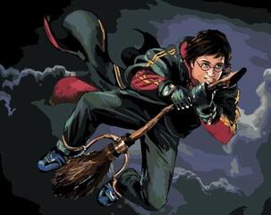 Malowanie po numerach Zuty Malowanie po numerach Harry Potter na miotle