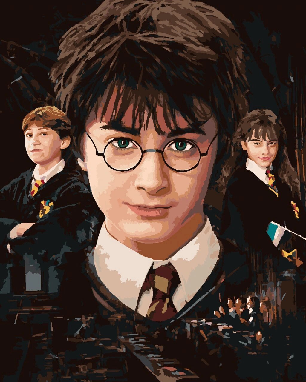 Dipingere con i numeri Zuty Dipingere con i numeri Harry Potter, Hermione e Ron