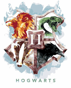 Pintura por números Zuty Pintura por números Crest With Hogwarts Houses (Harry Potter) - 1