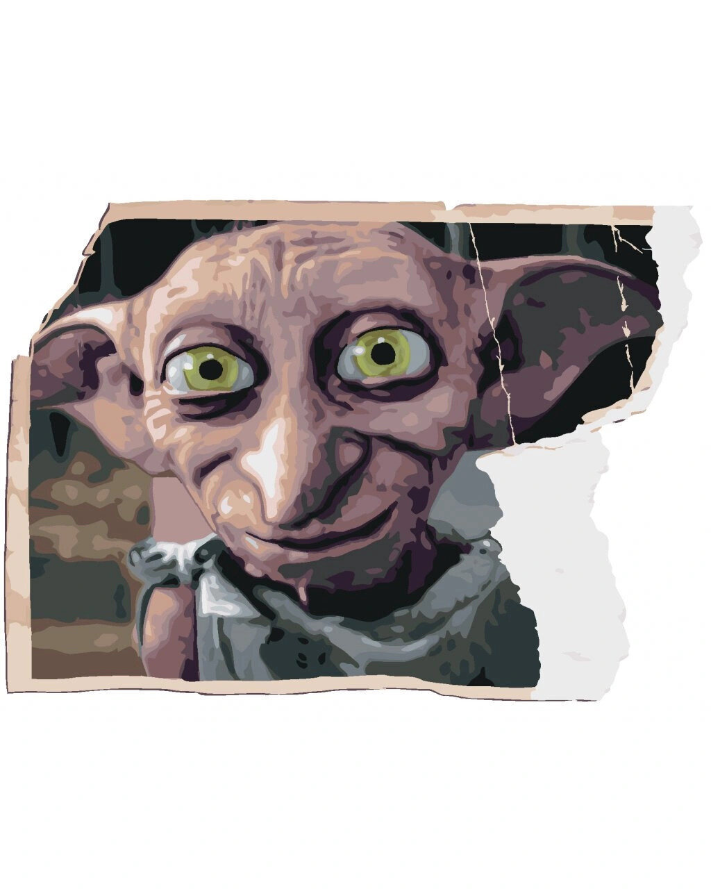 Painting by Numbers Zuty Painting by Numbers Torn Photo Of Dobby (Harry Potter)