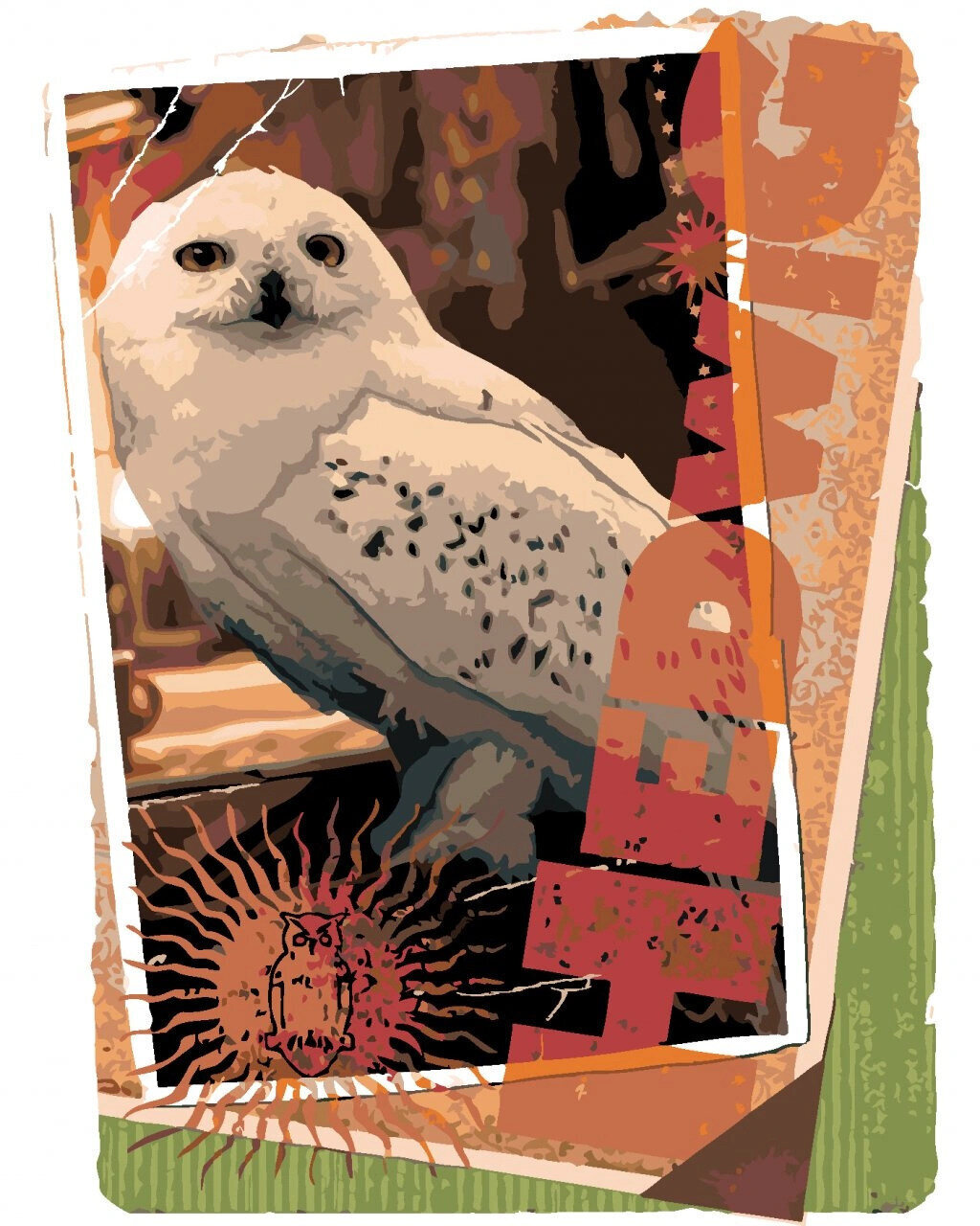 Slikanje po brojevima Zuty Slikanje po brojevima Hedwig Card (Harry Potter)