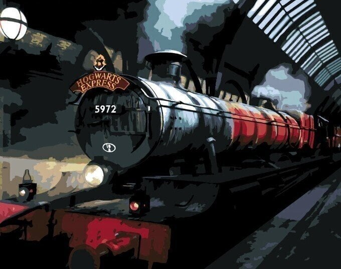 Peinture par numéros Zuty Peinture par numéros Le Poudlard Express la nuit (Harry Potter)