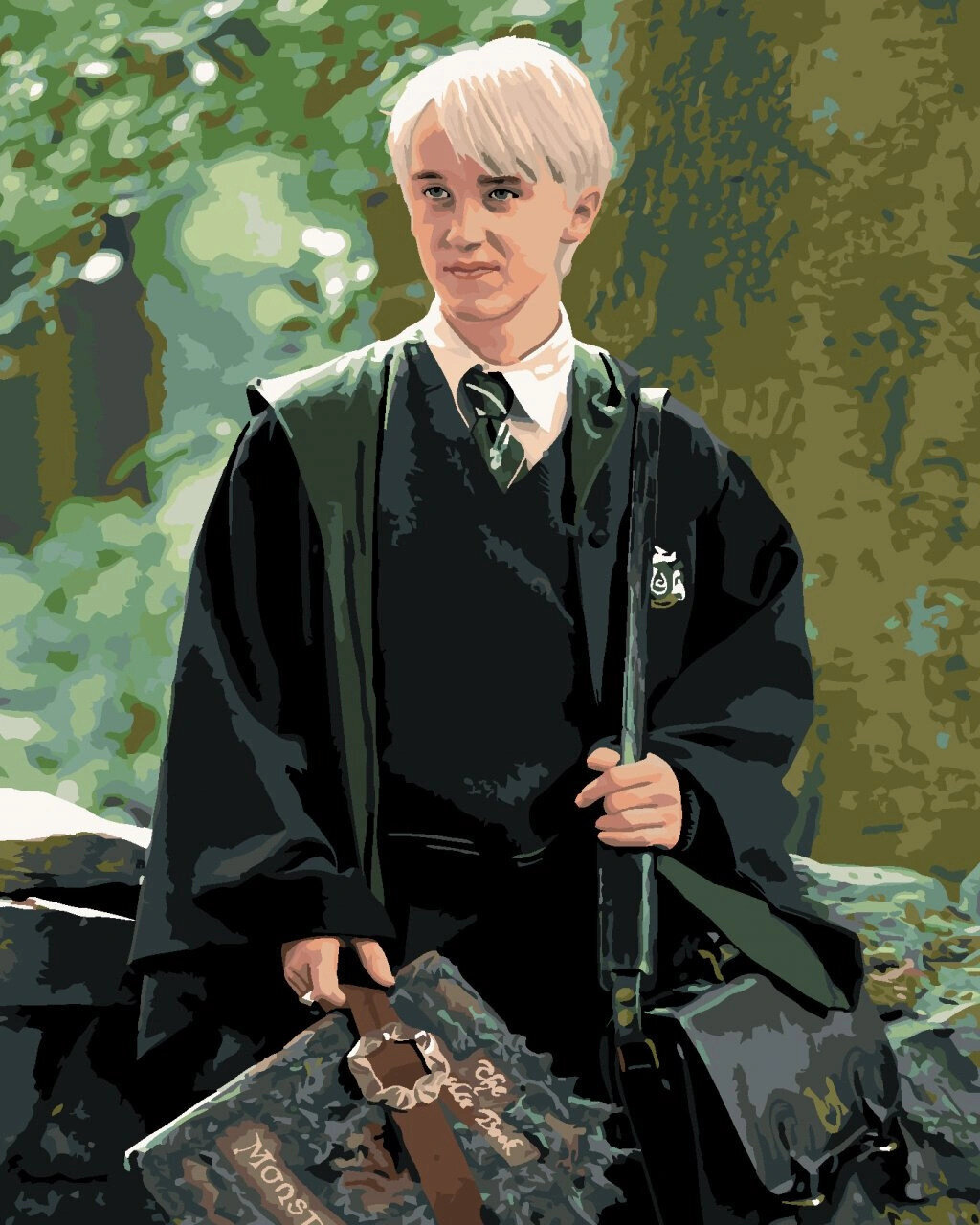 Malování podle čísel Zuty Malování podle čísel Draco s knihou (Harry Potter)