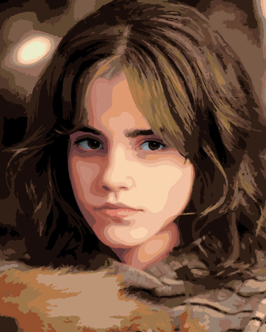 Peinture par numéros Zuty Peinture par numéros Portrait d'Hermione au regard sévère (Harry Potter)