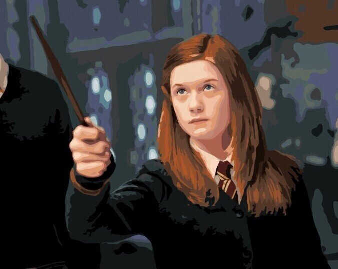 Schilderen op nummer Zuty Schilderen op nummer Ginny met toverstaf (Harry Potter)