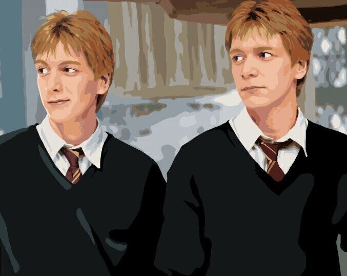 Painting by Numbers Zuty Painting by Numbers Fred And George Weasley (Harry Potter)