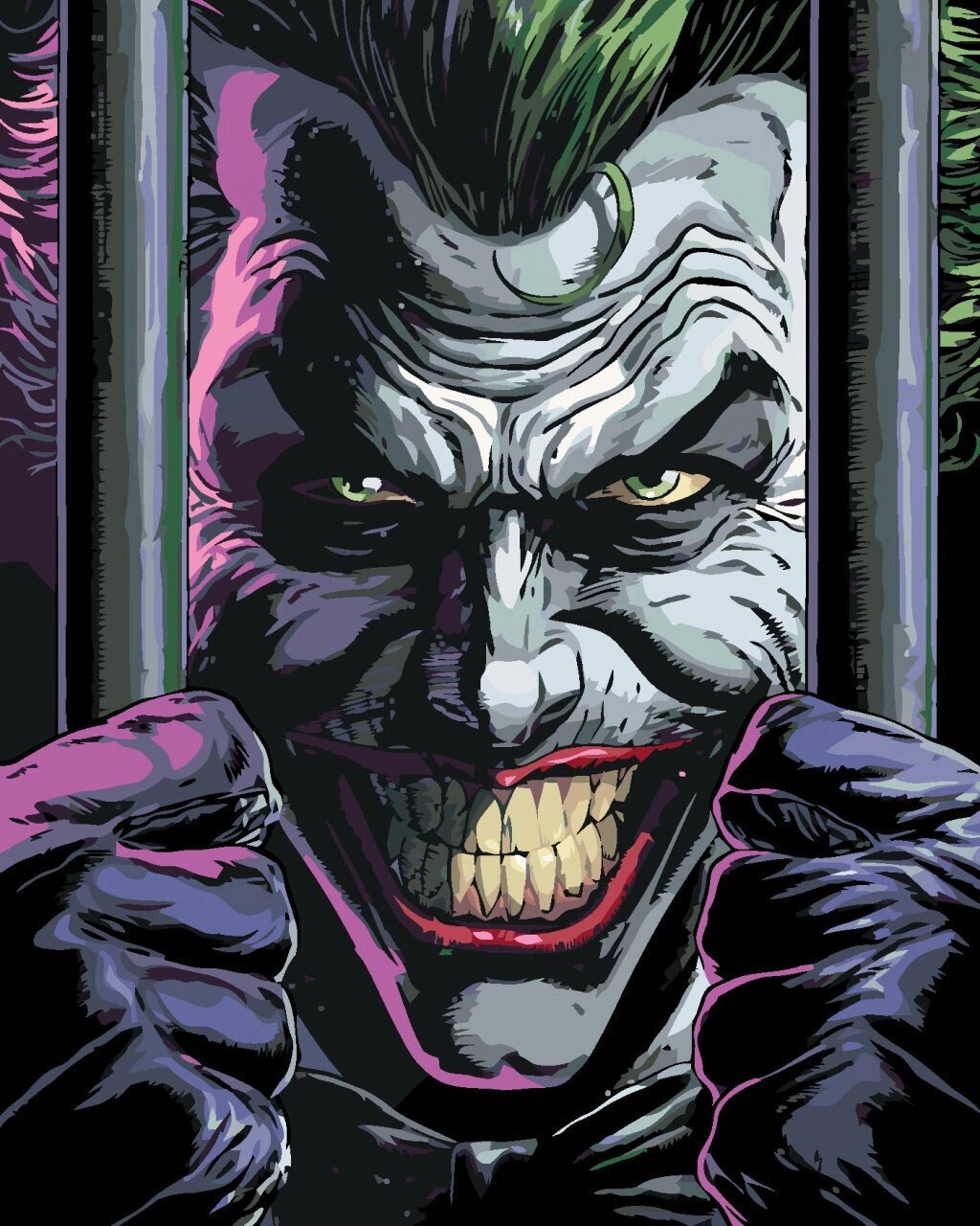 Schilderen op nummer Zuty Schilderen op nummer Joker achter de tralies (Batman)