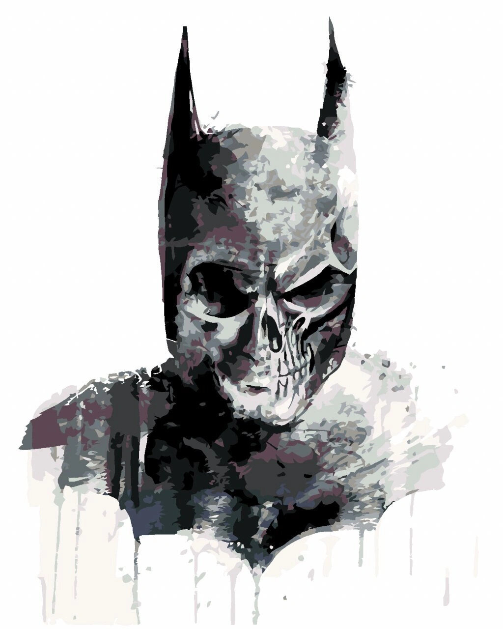 Painting by Numbers Zuty Painting by Numbers Painted Skull Batman