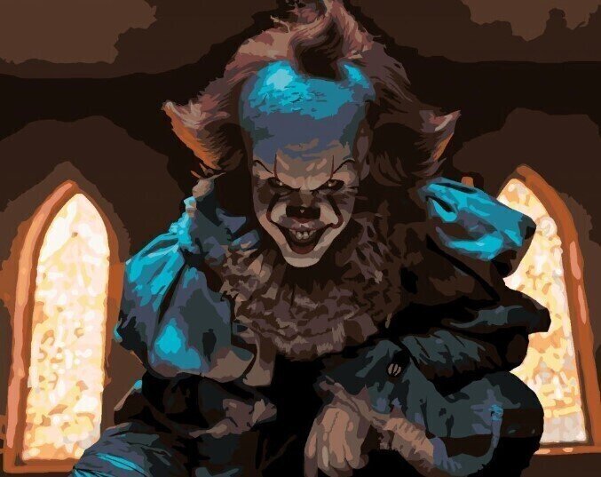 Рисуване по номера Zuty Рисуване по номера Pennywise в църквата (It)