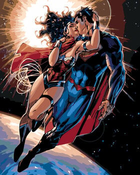 Maling efter tal Zuty Maling efter tal Wonder Woman og flyvende Superman - 1