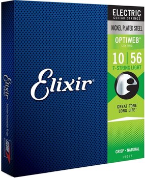 Cordes pour guitares électriques Elixir Optiweb 19057 Light 7-String Cordes pour guitares électriques - 1