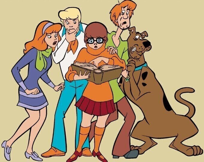 Picturi pe numere Zuty Picturi pe numere Shaggy, Scooby, Daphne, Velma și Fred (Scooby Doo)