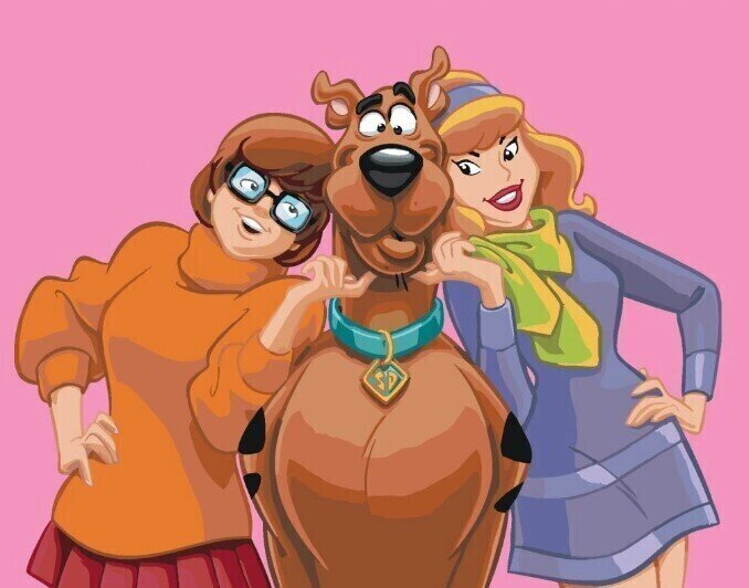 Painting by Numbers Zuty Painting by Numbers Scooby, Velma And Daphne (Scooby Doo)