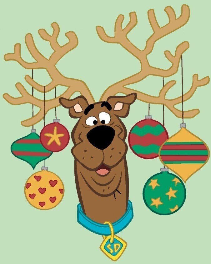 Painting by Numbers Zuty Painting by Numbers Scooby With Antlers And Baubles (Scooby Doo)