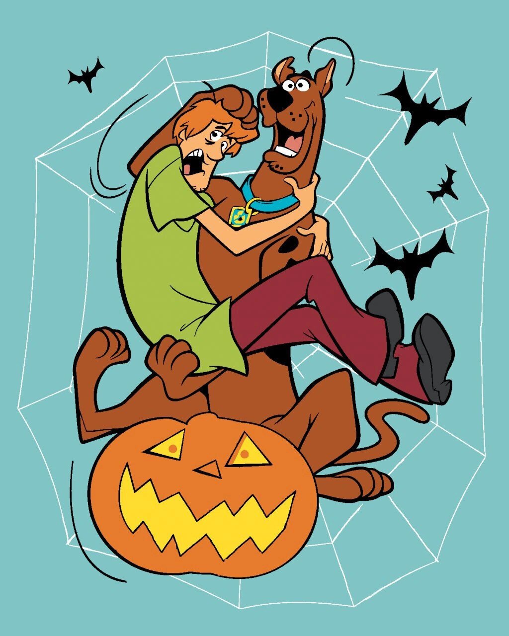 Målning med siffror Zuty Målning med siffror Shaggy och Scooby-Doo på en pumpa