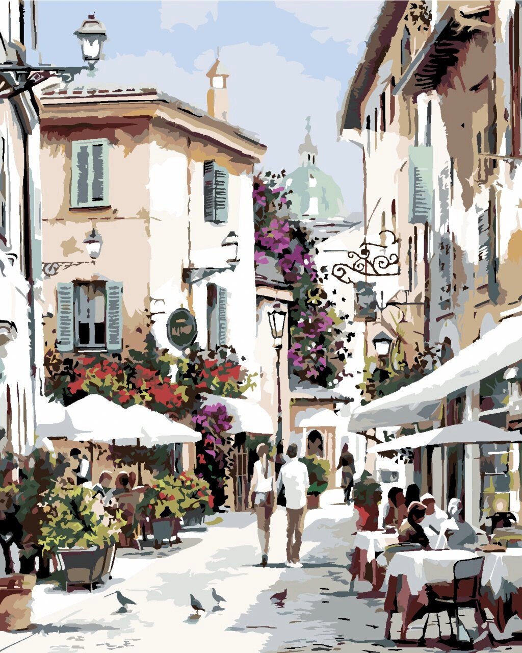Painting by Numbers Zuty Painting by Numbers A Walk By A Cafe (Richard Macneil)