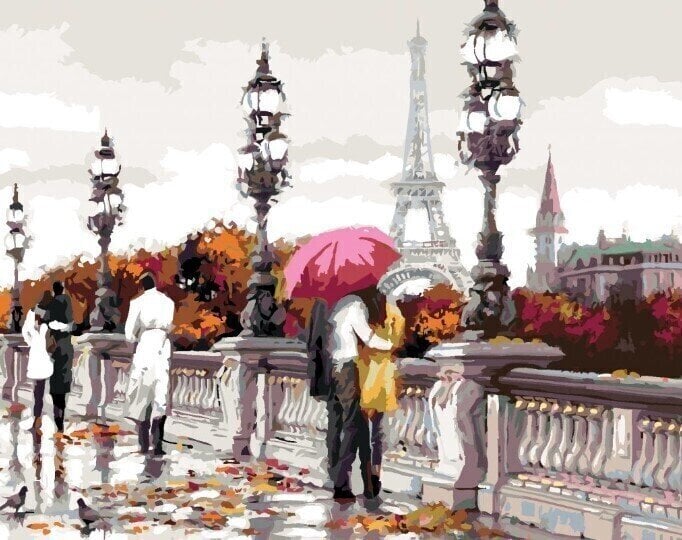 Рисуване по номера Zuty Рисуване по номера Мостът в Париж (Ричард Макнийл)