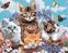 Picturi pe numere Zuty Picturi pe numere Pisici în ghivece și papion (Howard Robinson)
