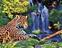 Peinture par numéros Zuty Peinture par numéros Jaguar à la cascade et perroquets (Howard Robinson)