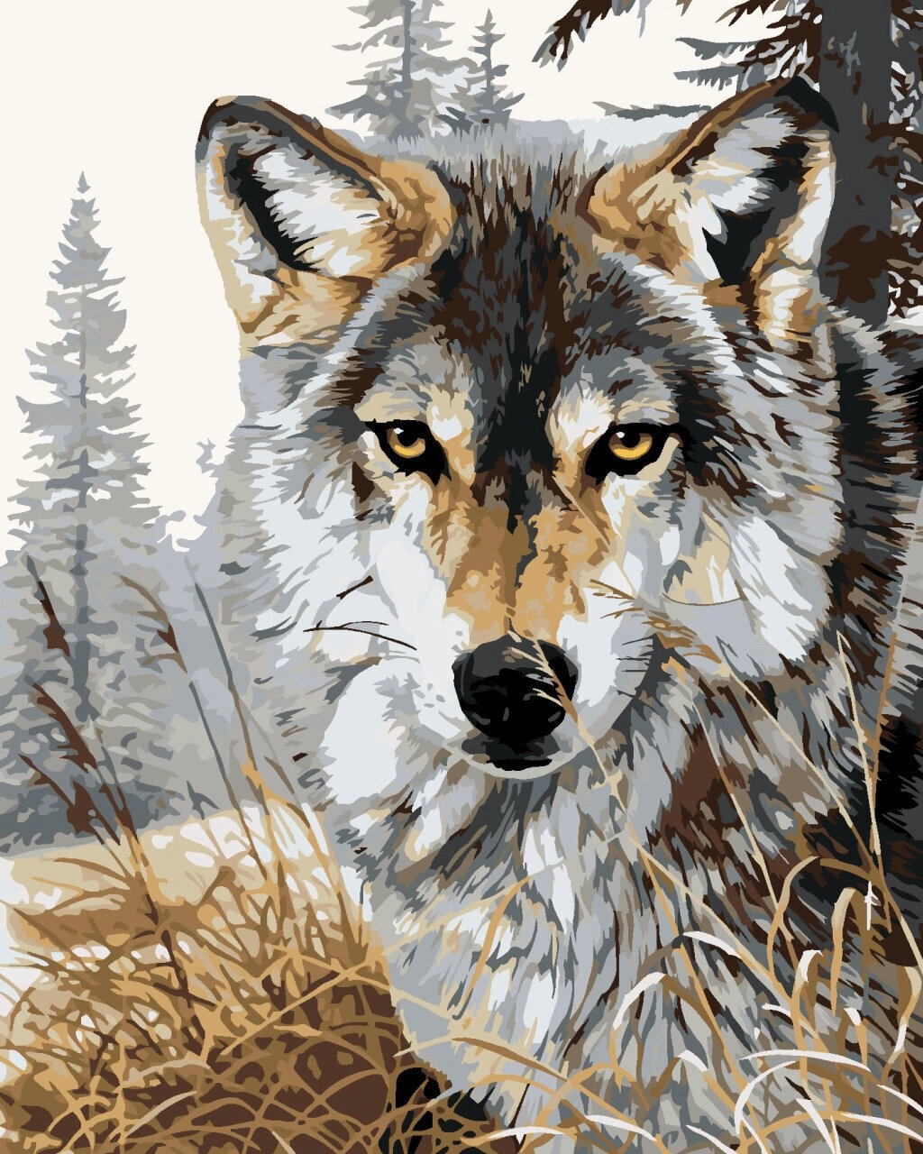 Pintura por números Zuty Pintura por números Wolf In The Forest (Al Agnew)