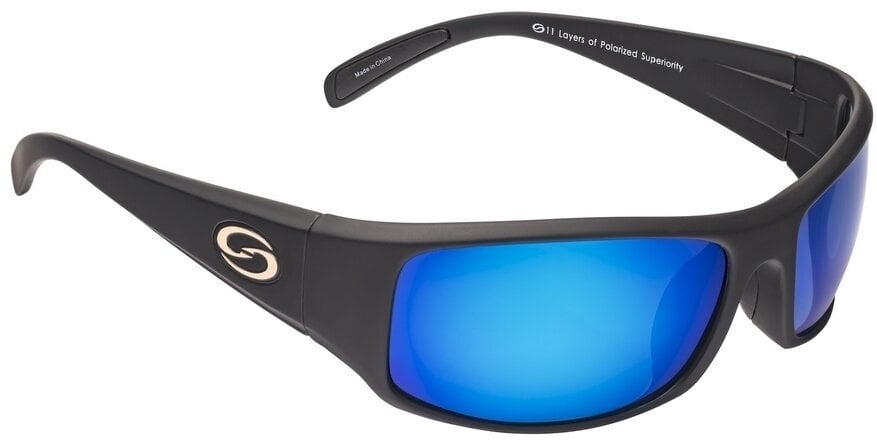 Horgász szemüveg Strike King S11 Optics Okeechobee Black/Blue Mirror Horgász szemüveg