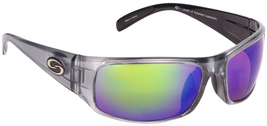 Rybářské brýle Strike King S11 Optics Okeechobee Clear Gray Metallic/Green Mirror Rybářské brýle
