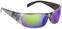 Horgász szemüveg Strike King S11 Optics Okeechobee Clear Gray Metallic/Green Mirror Horgász szemüveg