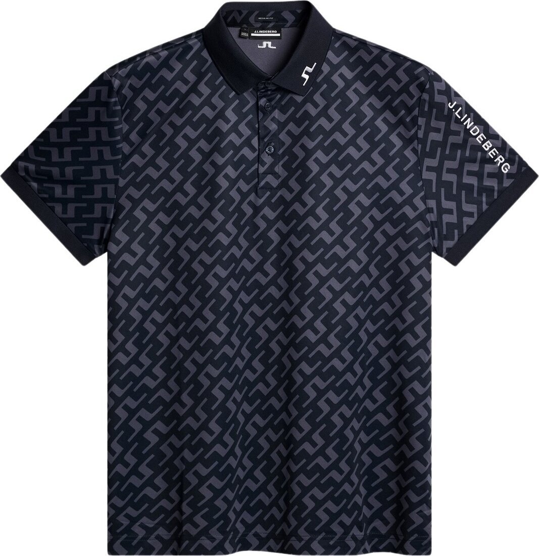 Polo trøje J.Lindeberg Tour Tech Regular Fit Print Bias Bridge Navy 2XL Polo trøje